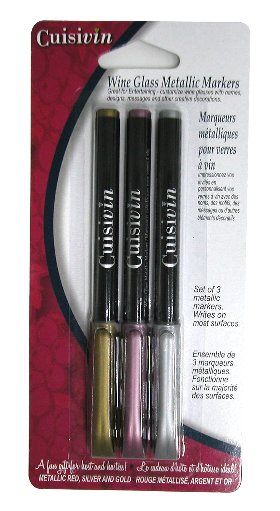 Wine Glass Metallic Markers